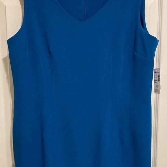 New Jones Studio Women’s Midi Lined Dress Blue Sz. 16 NWT - Picture 3 of 10